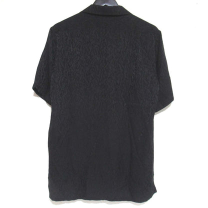 Saint Laurent Paris Babycat Silk Short Sleeve Shirt