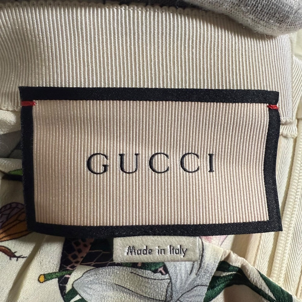 Gucci Flora 100% Silk Midi Pleated Skirt