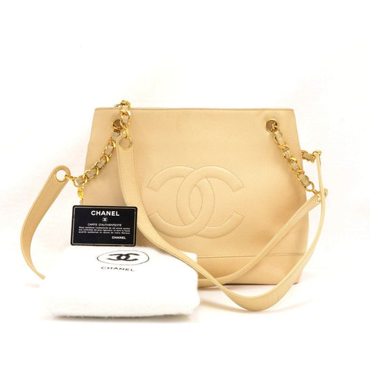 Chanel Smooth Caviar Leather Medium Tote Bag