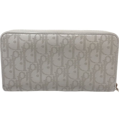 Dior Long Zip Wallet Oblique Grey