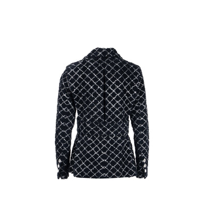 Chanel 19C Size 34 Jacket Cotton Knit Black/White