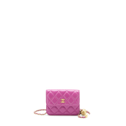 Chanel Pearl Crush mini Belt Bag Lambskin Purple