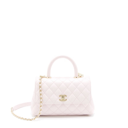 Chanel Small Coco Handle Caviar Light Pink NG750 L