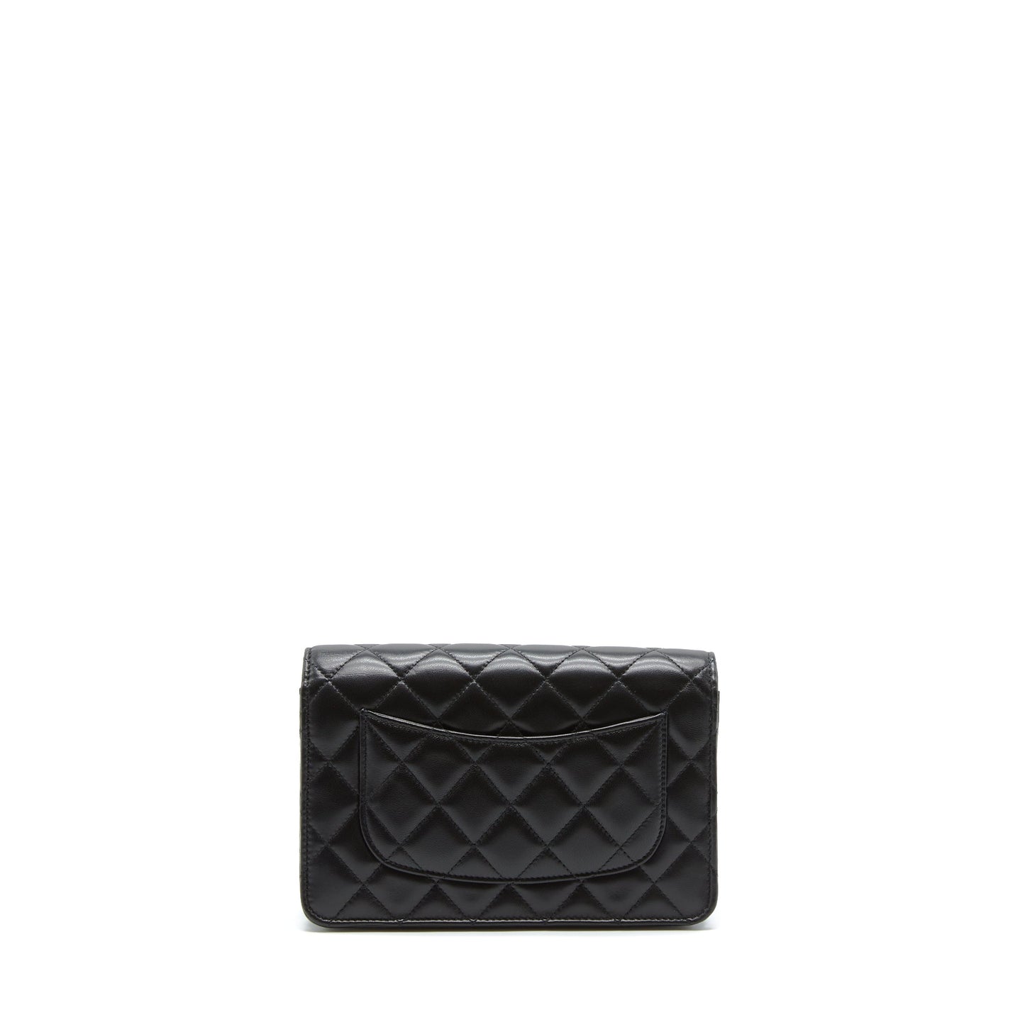 Chanel Pearl Crush Wallet On Chain Lambskin Black