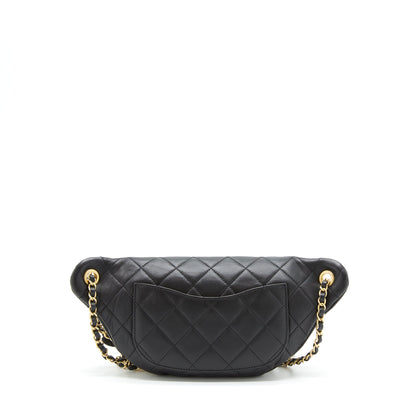 Chanel All About Chains Waist Bag Calfskin Black
