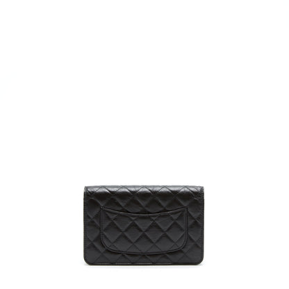 Chanel 2.55 Reissue Wallet On Chain Aged Calfskin Black