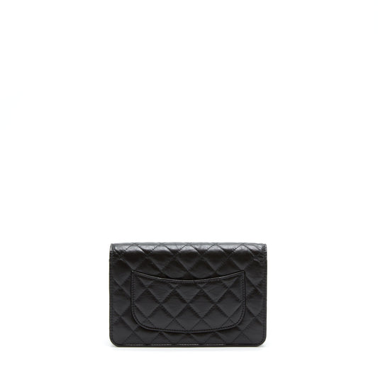 Chanel 2.55 Reissue Wallet On Chain Aged Calfskin Black