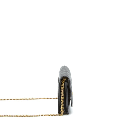 Chanel 2.55 Reissue Wallet On Chain Aged Calfskin Black