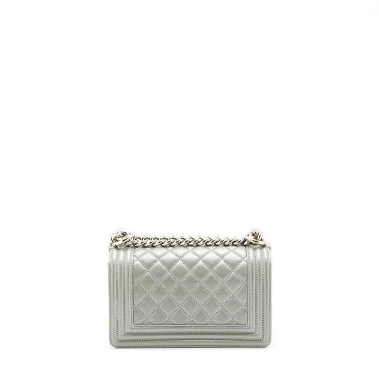 Chanel Small Boy bag Caviar Light Grey