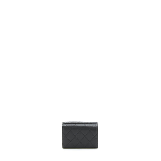 Chanel Small Compact Wallet Caviar Black L