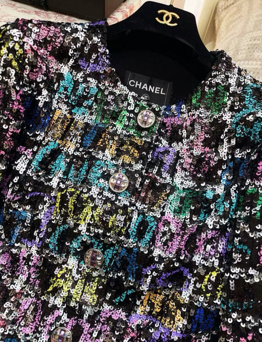 Chanel 22A Colourful Sequin Jacket