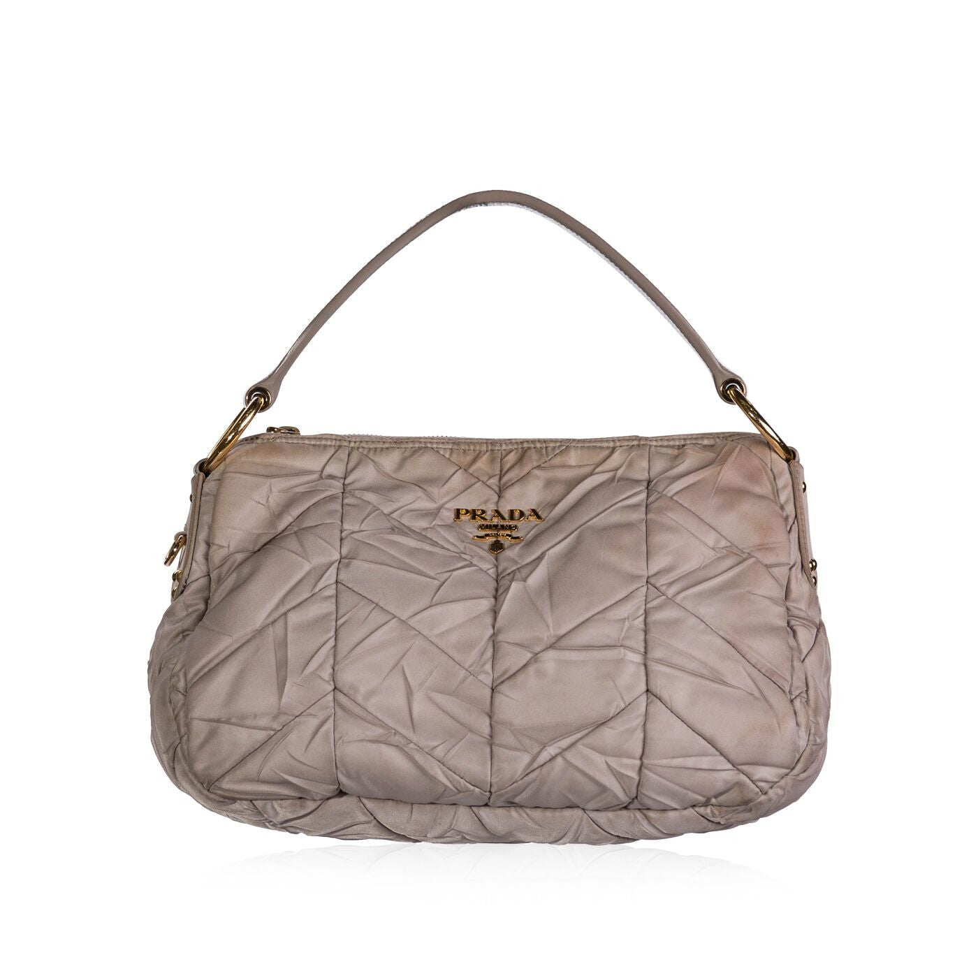Prada Tessuto Quilted Hobo Handbag