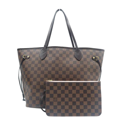 LOUIS VUITTON  Neverfull MM Damier Ebene Shoulder Bag Rose ballerine