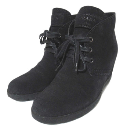 Prada Sport Suede Wedge Ankle Boots
