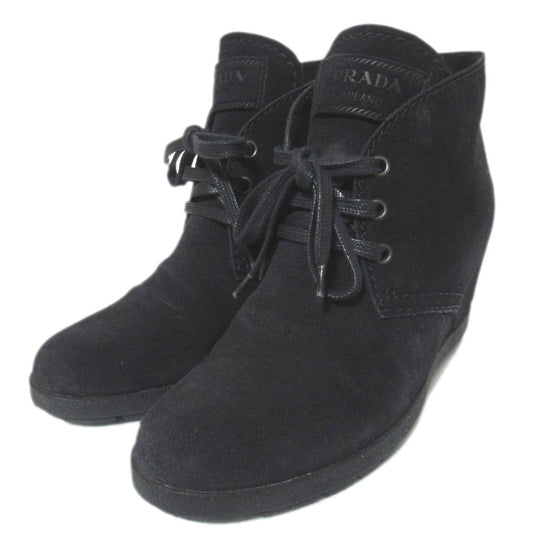 Prada Sport Suede Wedge Ankle Boots