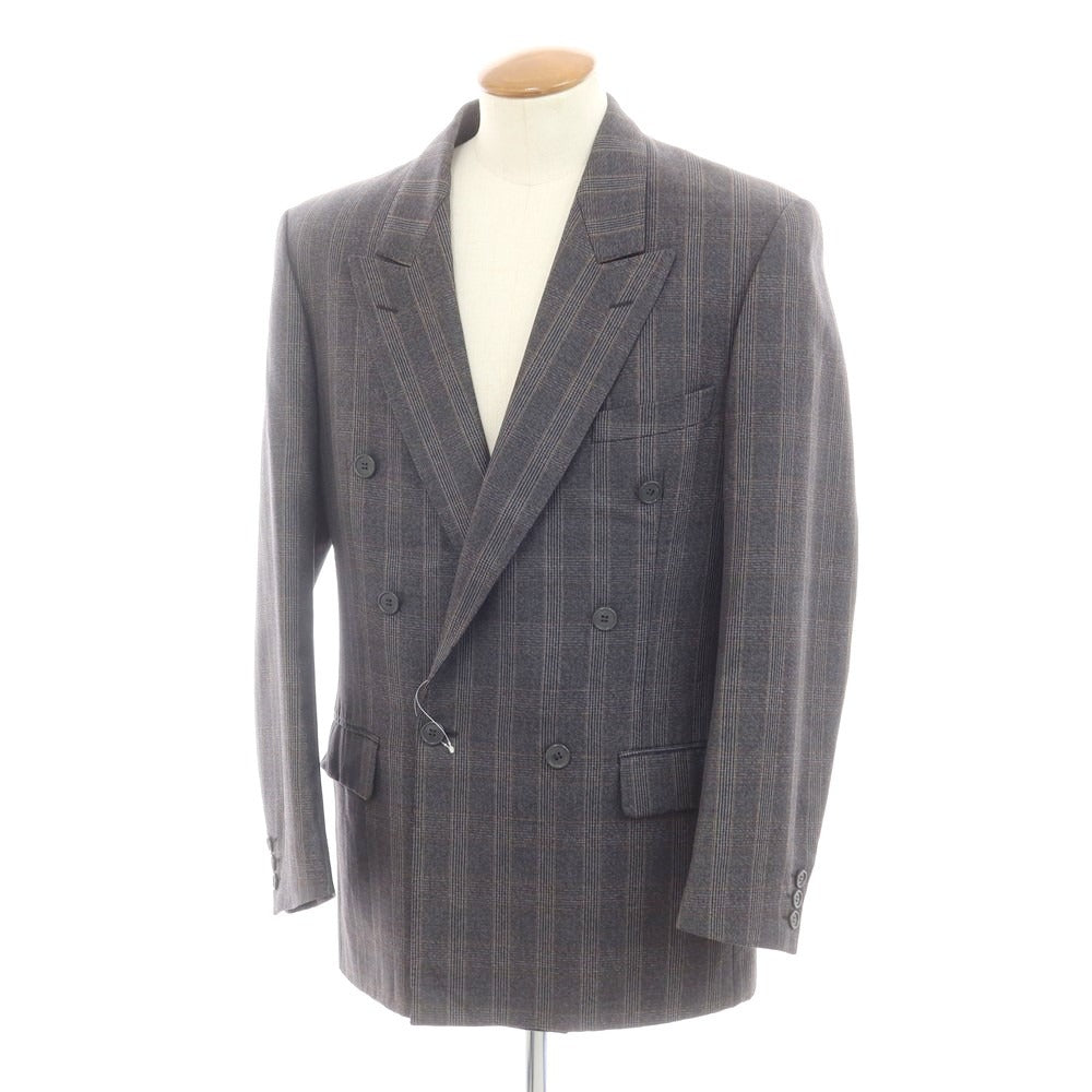 Yves Saint Laurent Wool Check Tailored Jacket