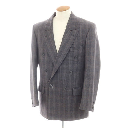 Yves Saint Laurent Wool Check Tailored Jacket
