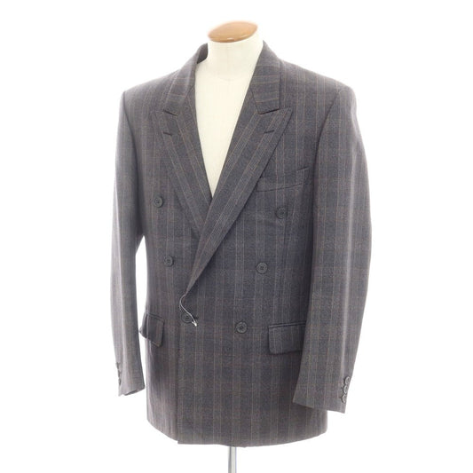 Yves Saint Laurent Wool Check Tailored Jacket