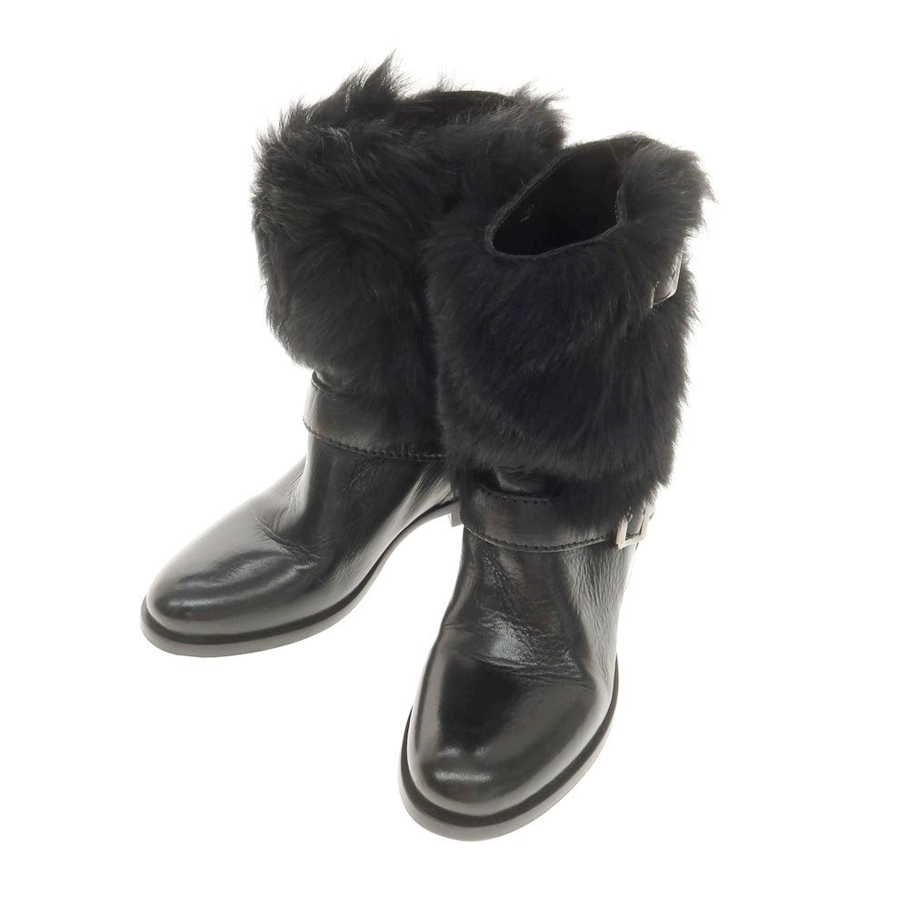 Prada Leather Fur Boots