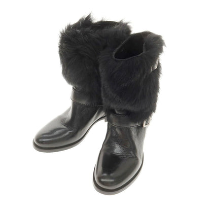 Prada Leather Fur Boots