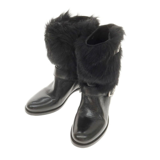 Prada Leather Fur Boots
