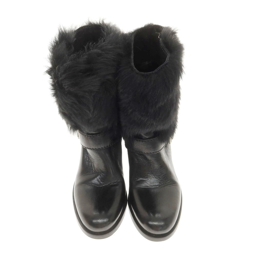 Prada Leather Fur Boots