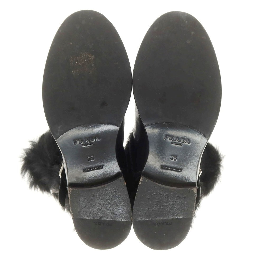 Prada Leather Fur Boots