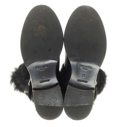 Prada Leather Fur Boots