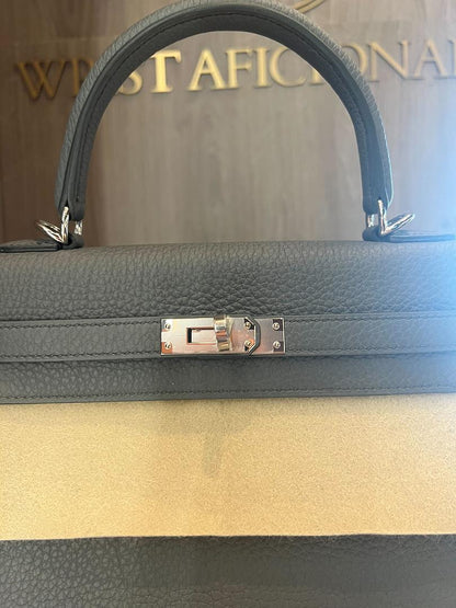 Hermes Kelly 25 Retourne Veau Togo Vert Amande Palladium Hardware