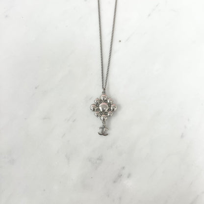 Chanel Crystal CC Logo Pendant Necklace Costume Jewellery