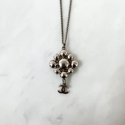 Chanel Crystal CC Logo Pendant Necklace Costume Jewellery