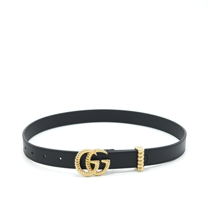 Gucci Size 70 Leather Belt With Torchon Double G Buckle