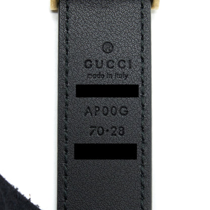Gucci Size 70 Leather Belt With Torchon Double G Buckle