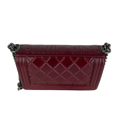 Chanel Old Medium Boy Burgundy