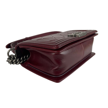 Chanel Old Medium Boy Burgundy