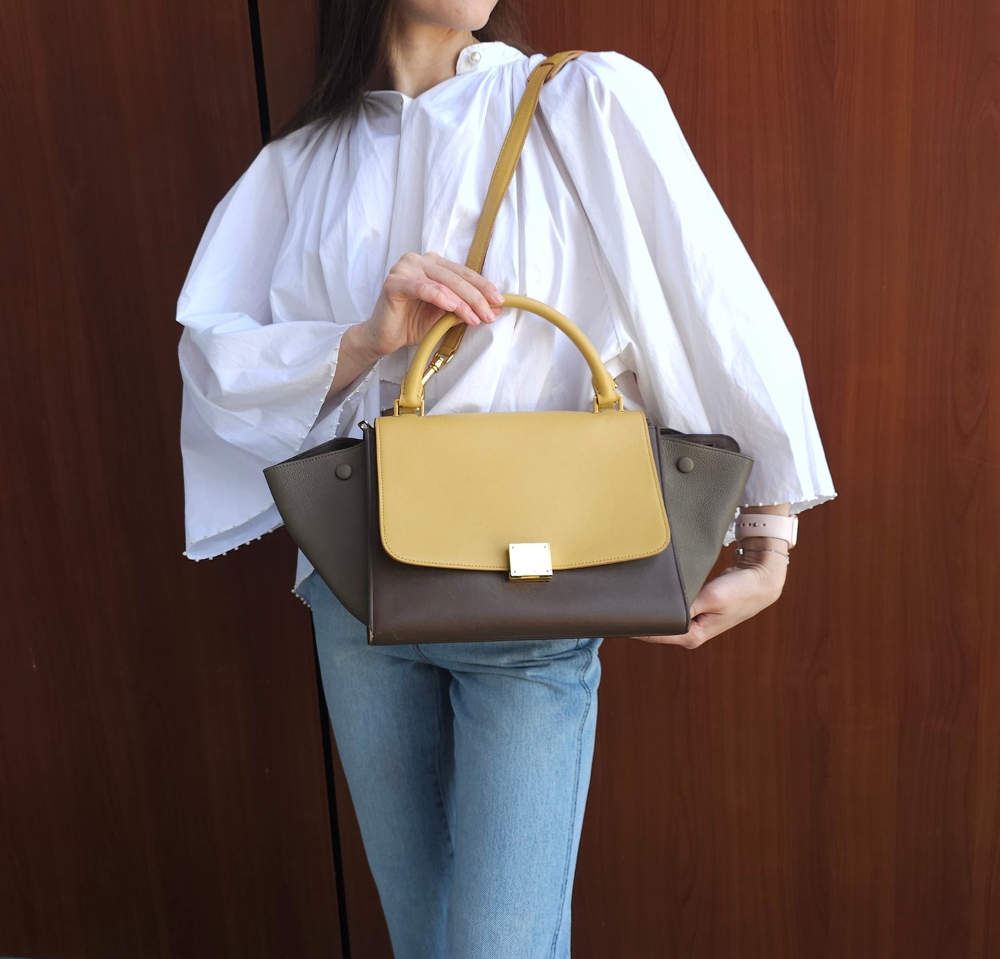 Celine Calfskin Medium Trapeze Bag TWS