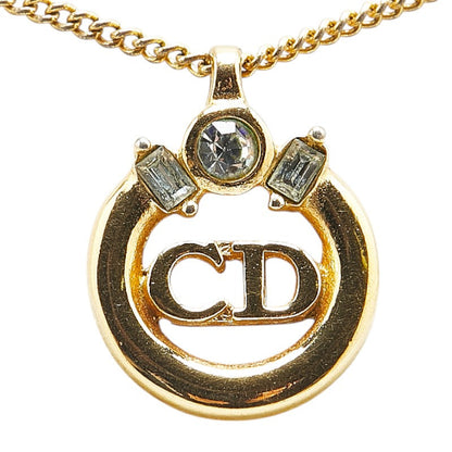 Dior CD Logo Rhinestone Necklace