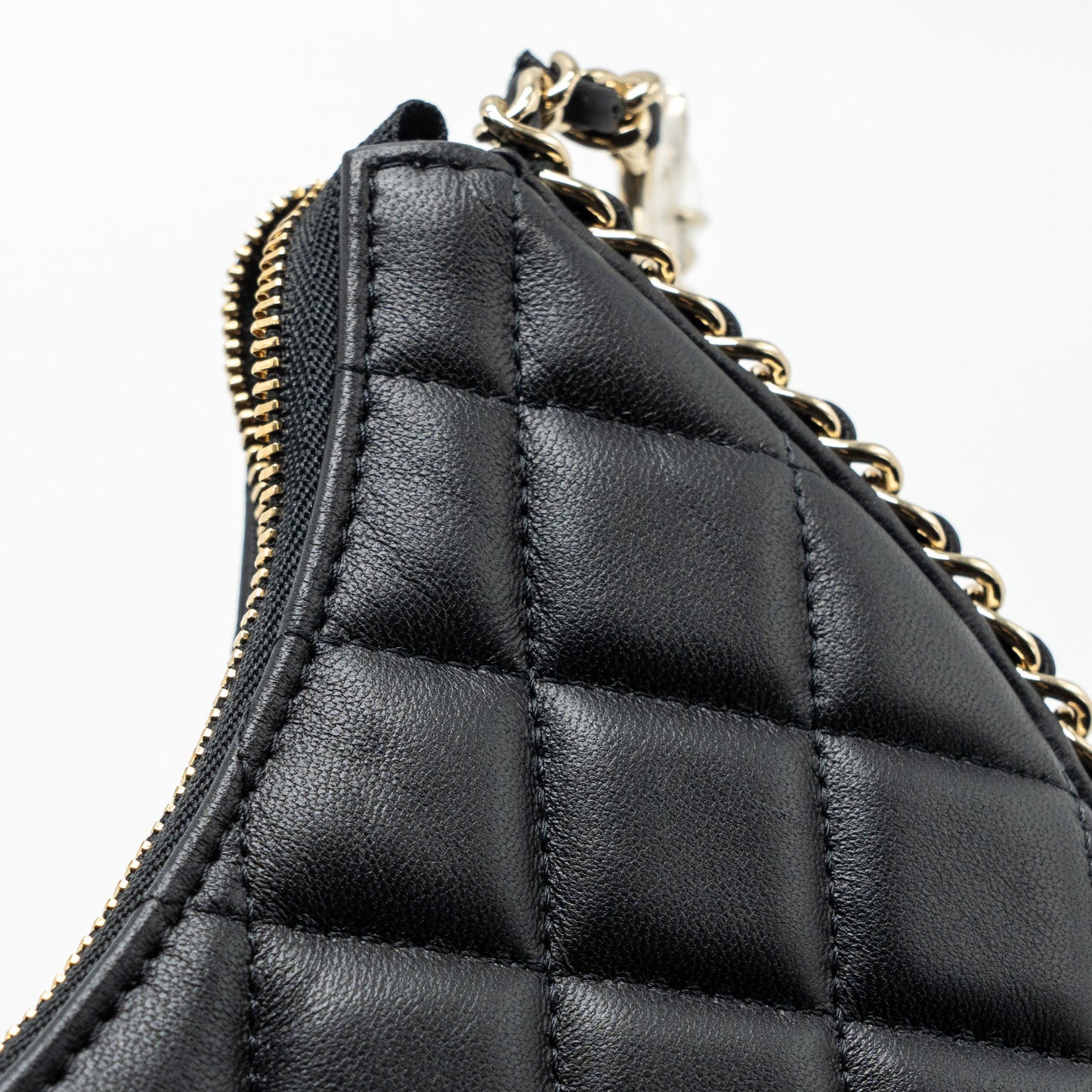 Chanel Small Moon Hobo Bag Lambskin Black L (Microchip)