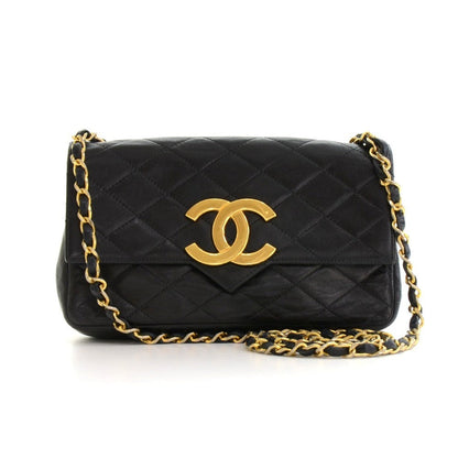 Chanel Single Flap Quilted Lambskin Leather Shoulder Bag