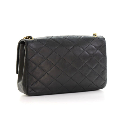 Chanel Single Flap Quilted Lambskin Leather Shoulder Bag