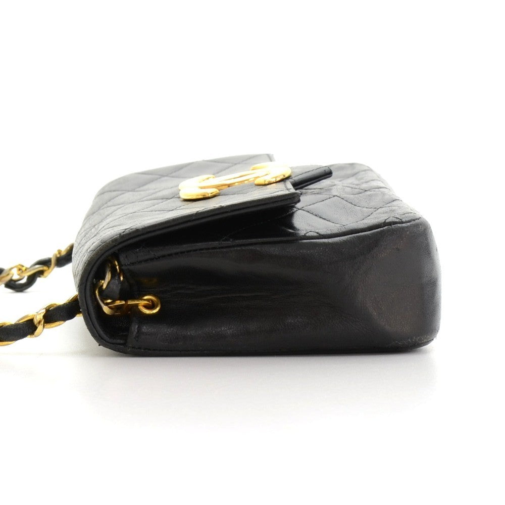 Chanel Single Flap Quilted Lambskin Leather Shoulder Bag