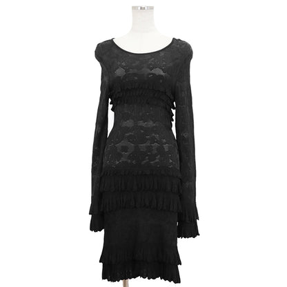 Chanel Black Frill Dress P63292