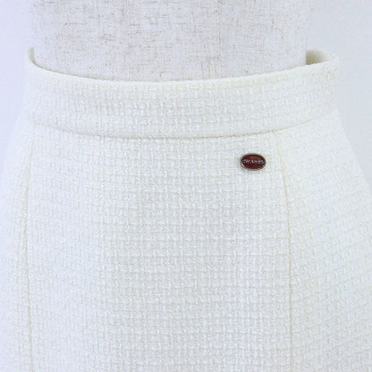 Chanel P38607 Tweed Wool Silk Skirt