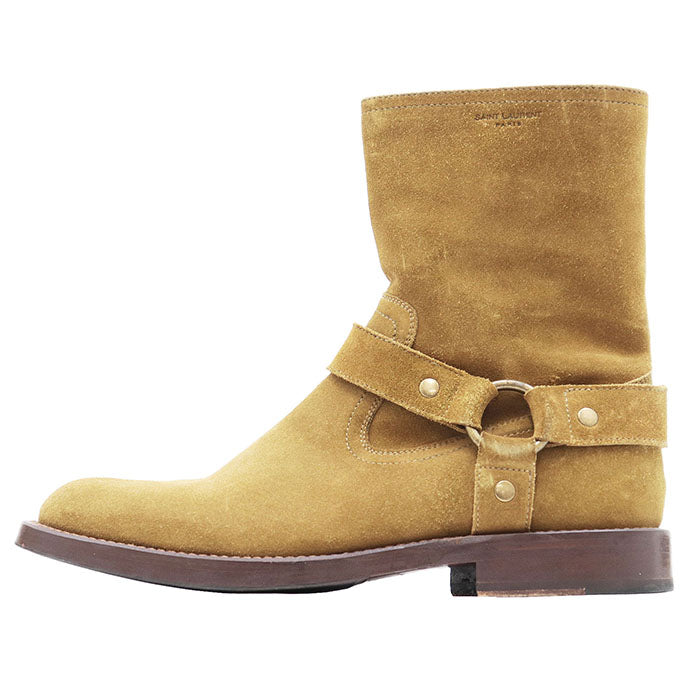 Saint Laurent Paris Wyatt Harness Suede Boots