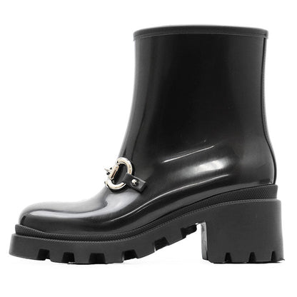 Gucci Horsebit Snake Sole Rain Boots Rubber Boots