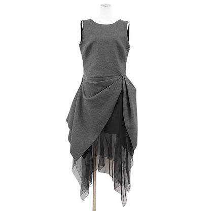 Christian Dior Asymmetrical Wool Dress