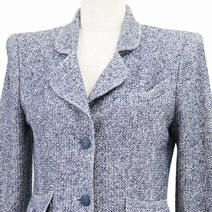 Chanel 03P P21056 Tweed Linen Cotton Jacket