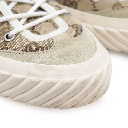 Gucci GG Monogram Canvas Suede Sneakers