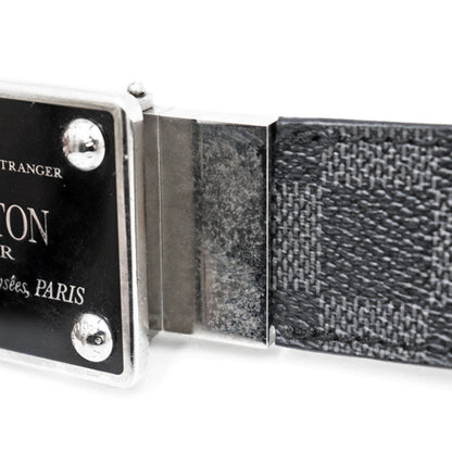 Louis Vuitton Sangle Adventure Damier Graphite Leather Belt