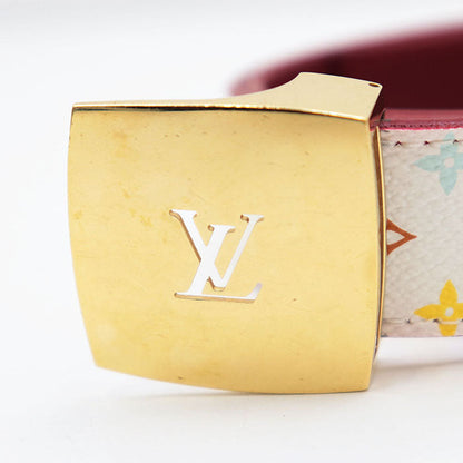 Louis Vuitton Sangle Carre Monogram Leather Belt